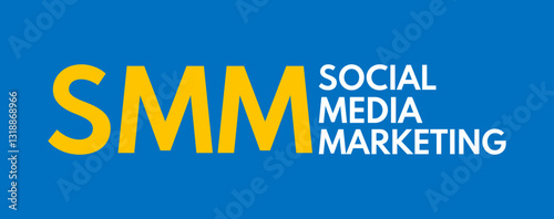 SMM banner or social media post template, social media marketing vector header