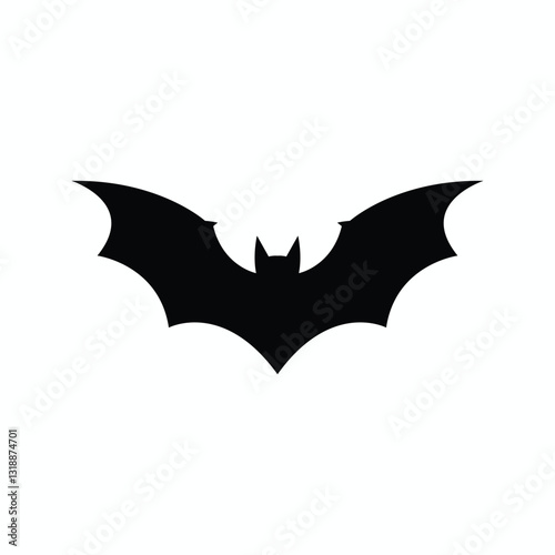 Wallpaper Mural Stylized Black Bat Silhouette Design for Halloween, Gothic Themes, and Spooky Decor Perfect for Digital Art, Merchandise, and Seasonal Graphics Torontodigital.ca