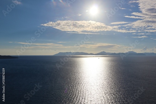 Fototapeta Naklejka Na Ścianę i Meble -  Aegean Sea and costal view near the Dead Sea (Olu Deniz) in Fethiye, Mugla, Turkey.