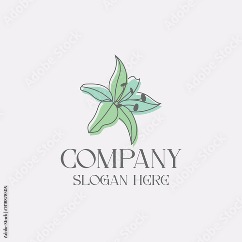 Minimal Flower Store Logo Design