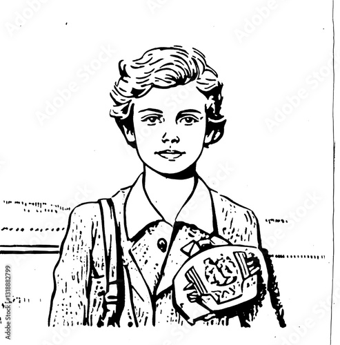 Young child proudly holds a decorative plate, showcasing a moment of childhood innocence and creativity in a simple setting
