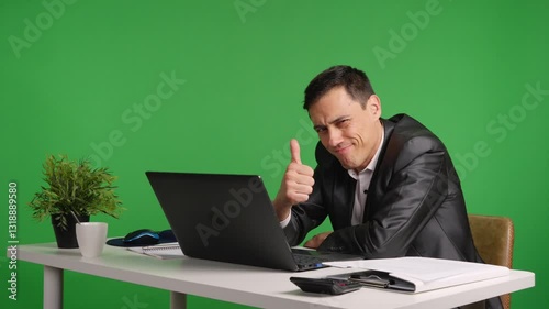 Wallpaper Mural Successful multimillionaire businessman smiles confidently at camera. Torontodigital.ca