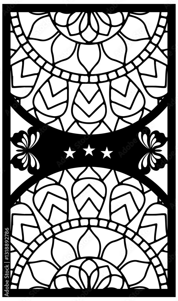 Fototapeta premium decorative panel laser cut design for wedding invitation