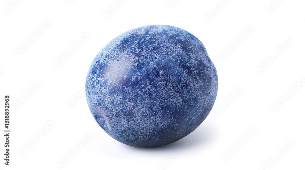 A single grape is isolated on a clean white background, with a clipping path precisely applied to outline its shape. The image showcases a full depth of field, ensuring that the grape's texture and A single grape is isolated on a clean white background, with a clipping path precisely applied to outline its shape. The image showcases a full depth of field, ensuring that the grape's texture and