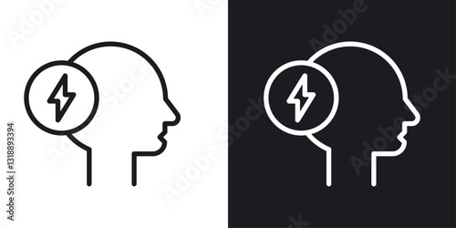 Comprehension icons set in black and white stroke lines
