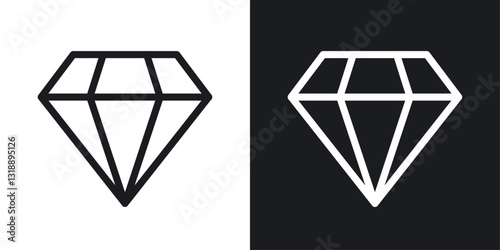 High potency icons set in black and white stroke lines
