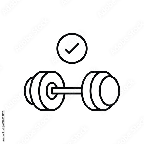 Dumbbell stock illustration