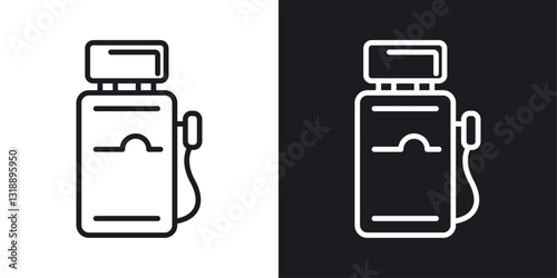 Laser epilation equipment icons set in black and white stroke lines