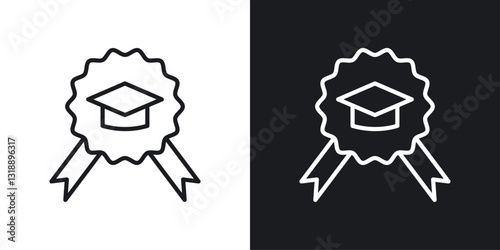 Mastery icons set in black and white stroke lines
