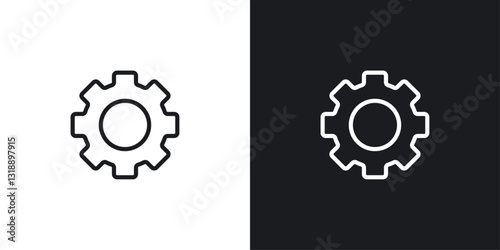 Settings icons set in black and white stroke lines