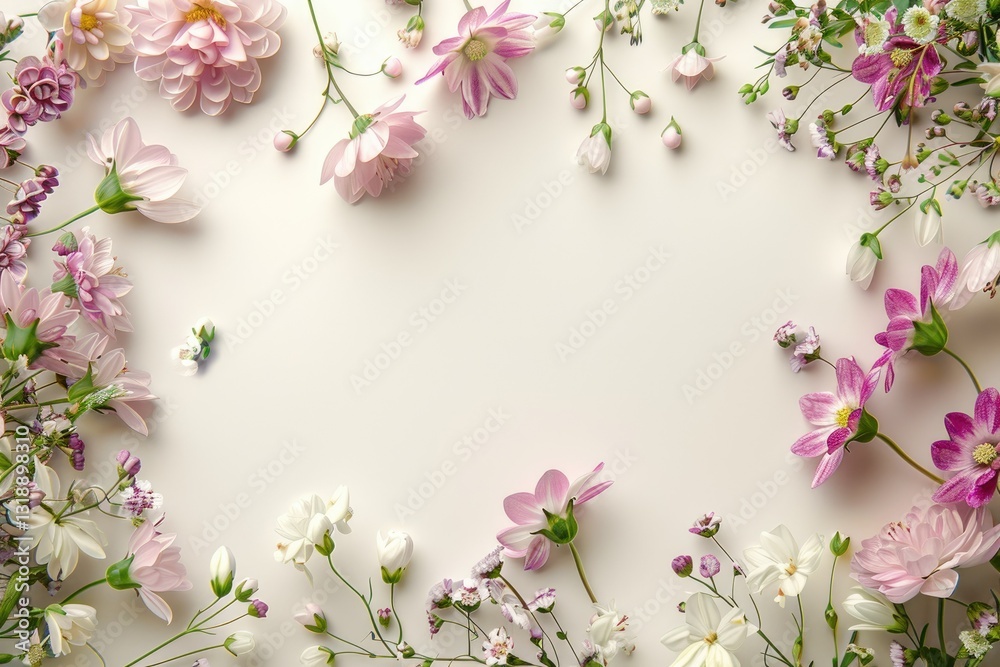 High Definition Visual of Small Flowers Around Frame High Definition Visual of Small Flowers Around Frame
