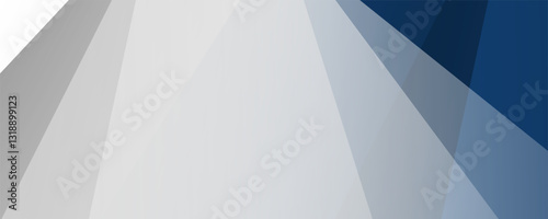 White and blue modern abstract wide banner with geometric shapes. Dark blue and white abstract background. Eps10