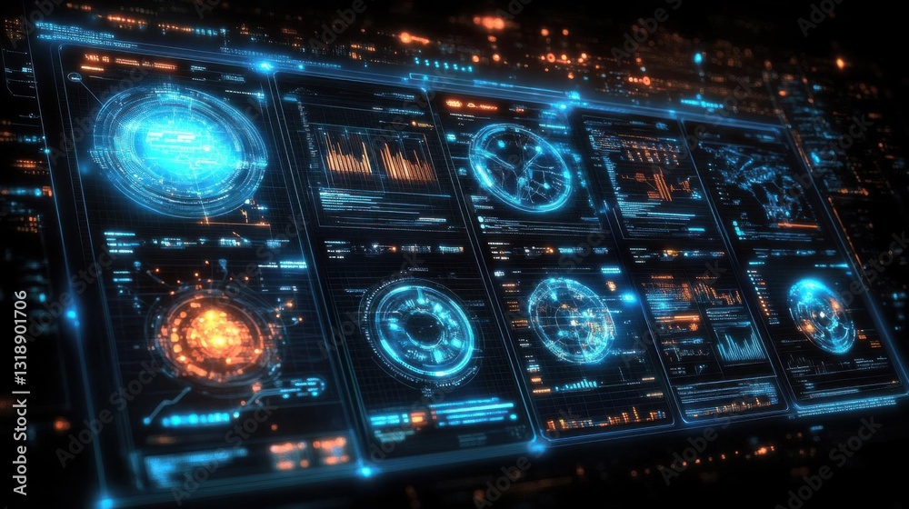 Futuristic Data Visualization Interface Futuristic Data Visualization Interface