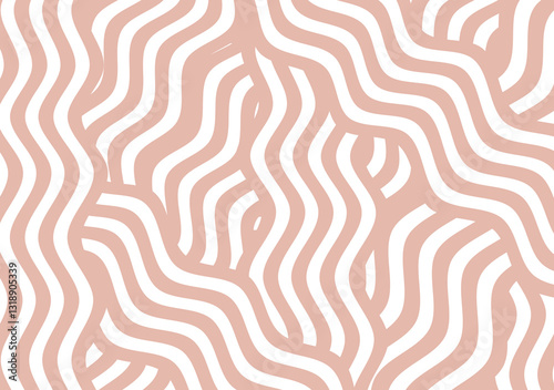 Abstract noodle ornament. Flat wave texture background