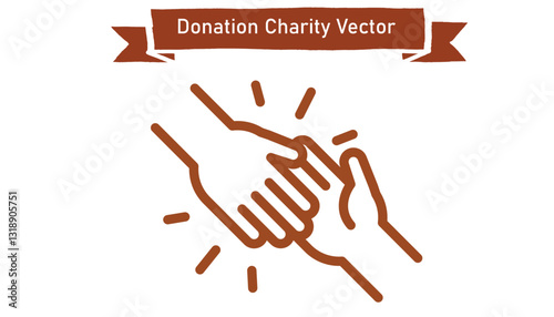 Donation charity vector