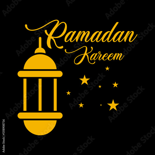 vector illustration of a lantern, ramadan kareem