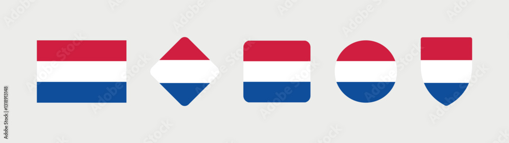 Vector Netherlands National Flag icon collection. Flag set of Netherlands various styles.
Vector Netherlands National Flag icon collection. Flag set of Netherlands various styles.