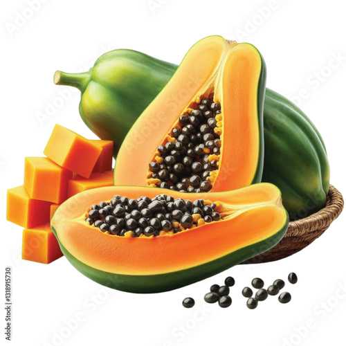 Papaya fruit vector