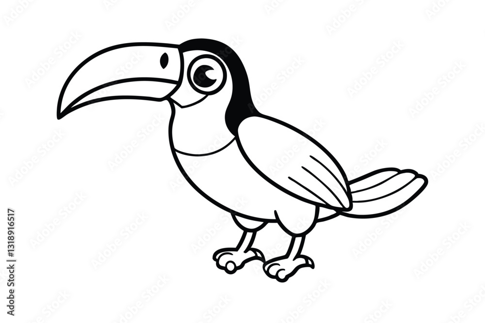 Obraz premium toucan bird vector illustration