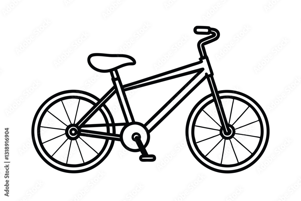 Obraz premium bicycle isolated on white background