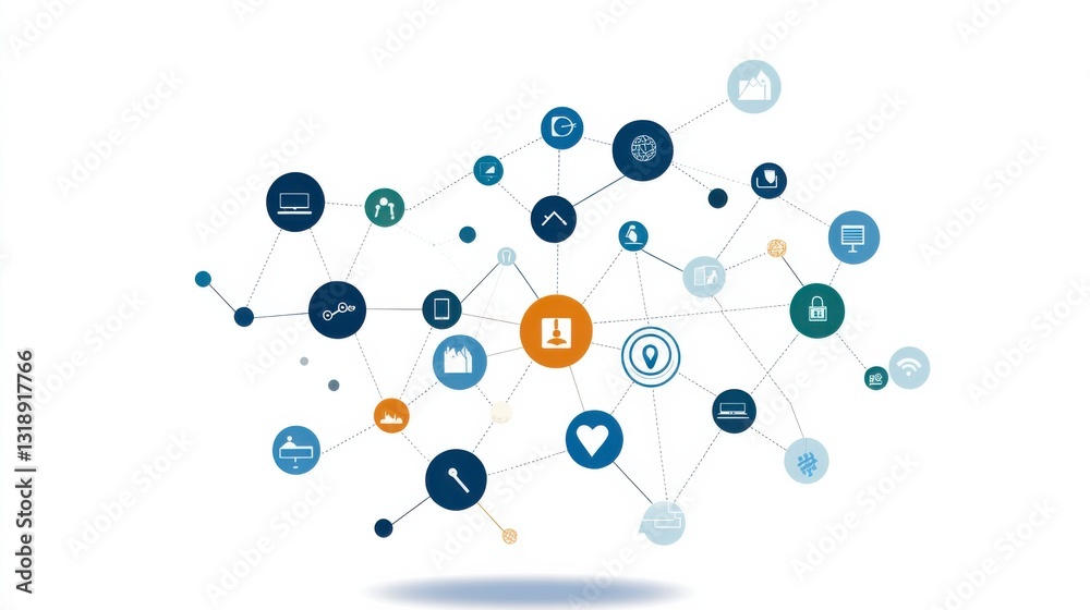 Network of Ideas: A vibrant visual representation of interconnected ideas and concepts, illustrating the dynamic flow of information and relationships within a network. Network of Ideas: A vibrant visual representation of interconnected ideas and concepts, illustrating the dynamic flow of information and relationships within a network.