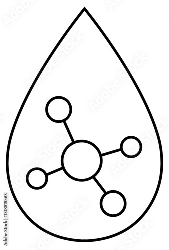 Black Outline Retinol Active Ingredients Icon for Beauty Products