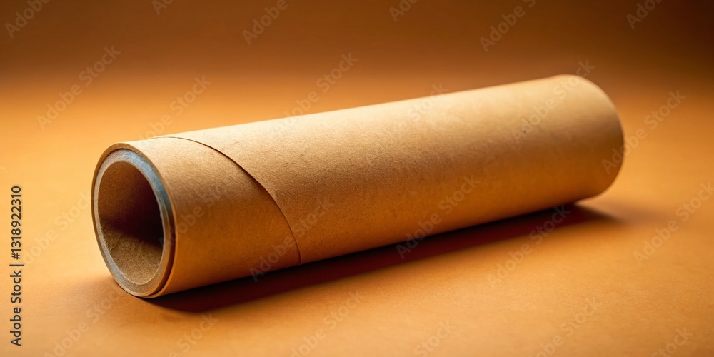 Brown Paper Tube Side View, Empty Cardboard Cylinder, Craft Supply, Packaging Material, Recycle Brown Paper Tube Side View, Empty Cardboard Cylinder, Craft Supply, Packaging Material, Recycle