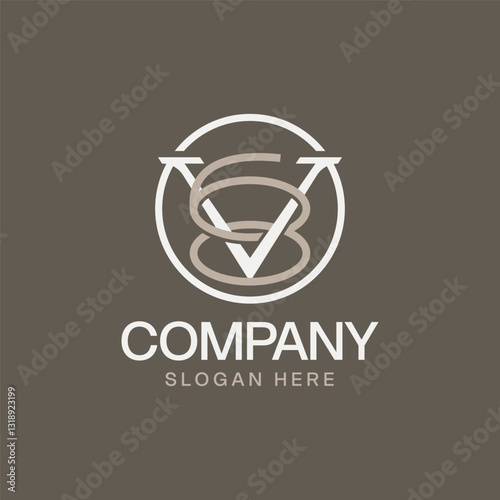 Letter V68 Minimal Logo Design