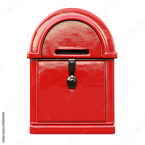 Vintage Red Mailbox - Classic Postal Letterbox