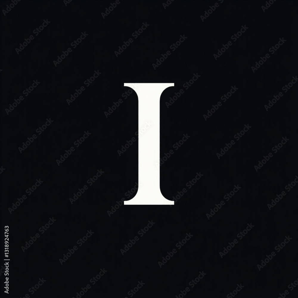 High-resolution stock photo of the letter I, stylized as Alphabitique, commercial quality, professional aesthetic, sharp focus, clean background High-resolution stock photo of the letter I, stylized as Alphabitique, commercial quality, professional aesthetic, sharp focus, clean background