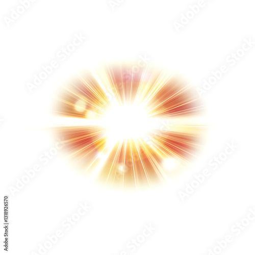 Transparent available sun shine spike lens flar white and transparent background