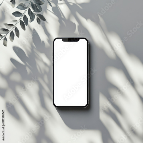 Wallpaper Mural Create a minimalistic cell phone image in vertical orientation on a light gray background. . High quality photo Torontodigital.ca