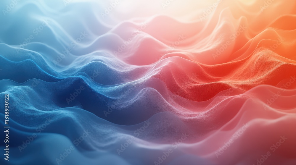 Obraz premium Colorful Abstract Waves Creating a Dynamic Visual Effect With Soft Gradients