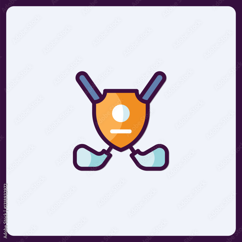 Fototapeta premium Whimsical Network Security Shield Icon with Antenna and Connected Nodes