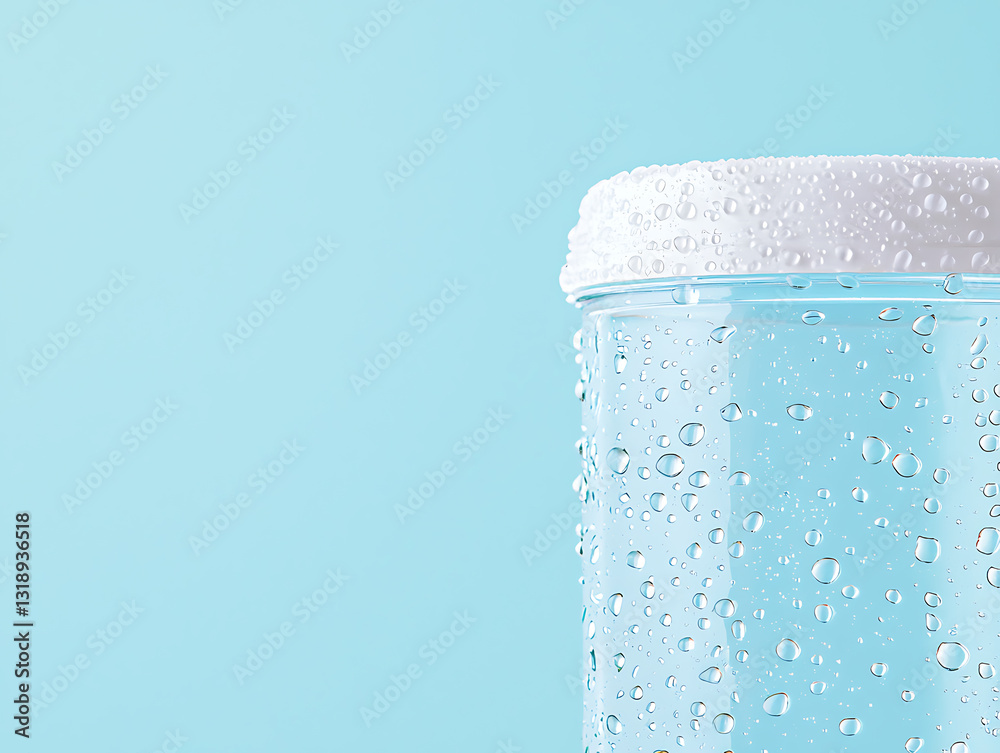 Refreshing water in clear jar minimalist background high-quality image clean environment close-up view hydration concept Refreshing water in clear jar minimalist background high-quality image clean environment close-up view hydration concept