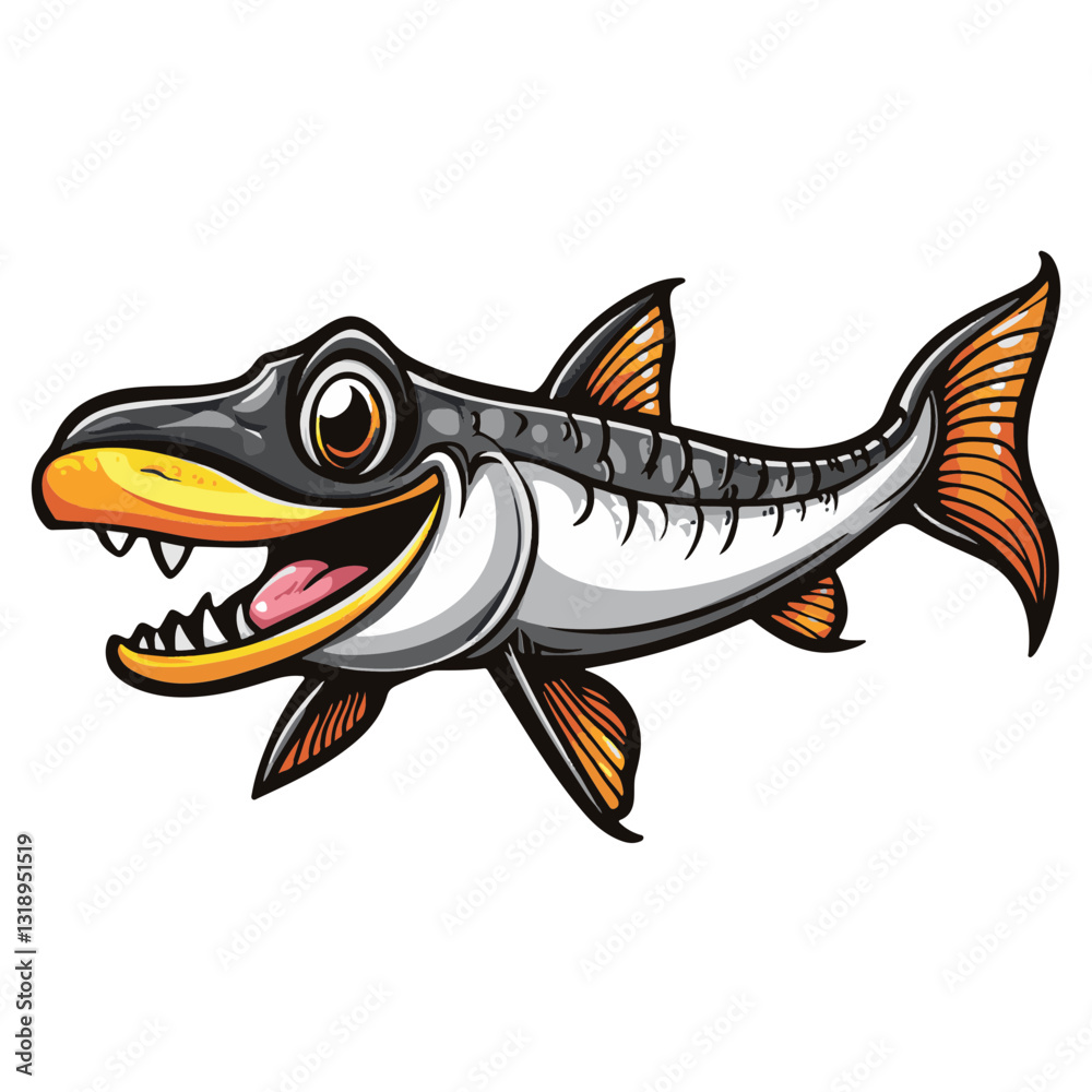 Fototapeta premium vector illustration of a fish