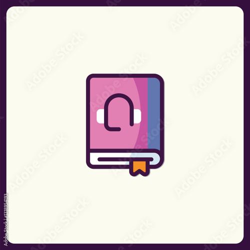 Audiobook Icon Representing E-Learning and Digital Literature Consumption