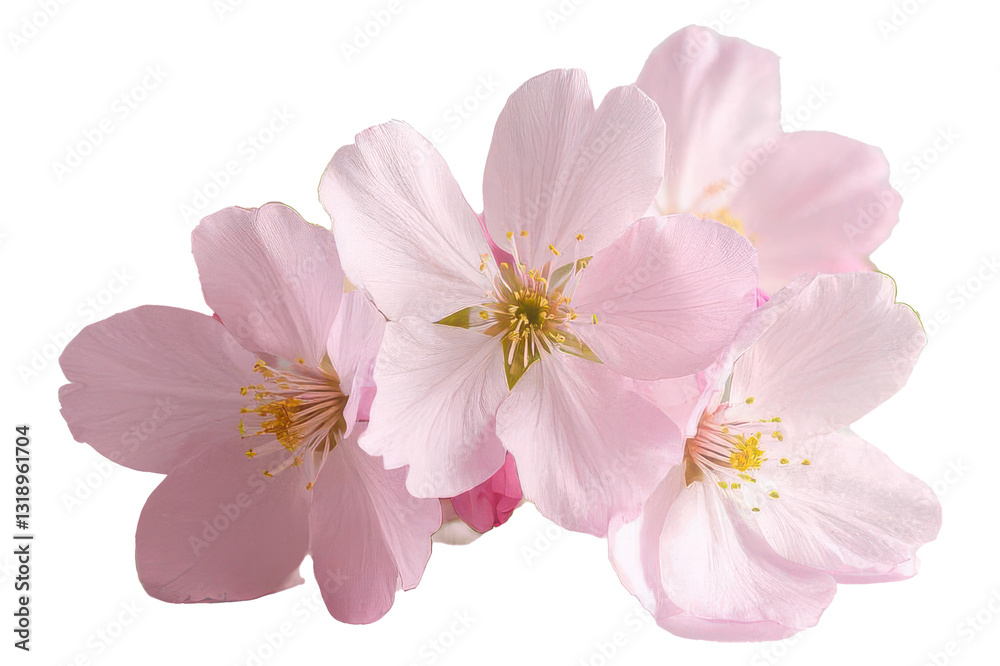 Delicate Pink Cherry Blossoms, A Gentle Spring Awakening, Showcasing Natures Soft Beauty With A Pure Isolated on Transparent Background Delicate Pink Cherry Blossoms, A Gentle Spring Awakening, Showcasing Natures Soft Beauty With A Pure Isolated on Transparent Background
