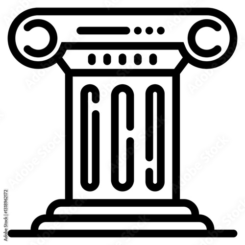 greek column vector illustration