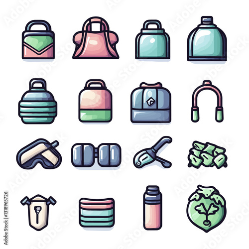 Diverse spa and wellness icons for relaxation, self-care, and beauty needs.