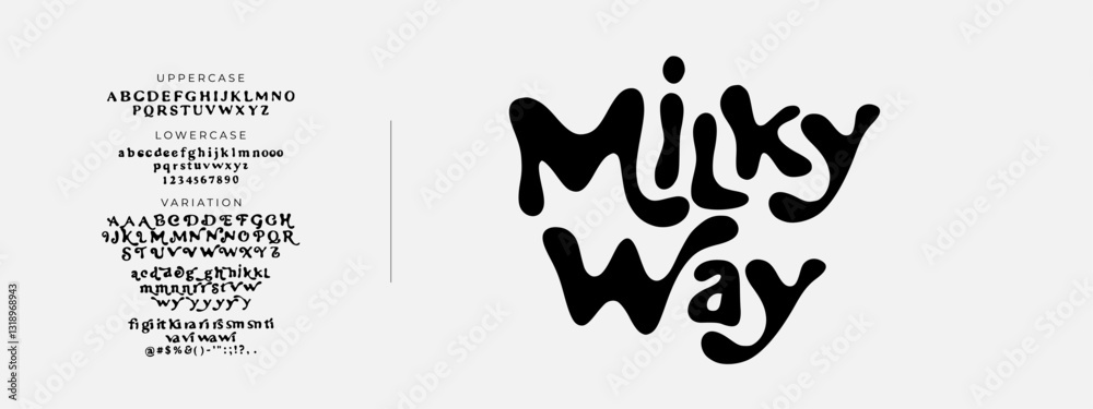 Elegant Hand Drawn Font. Rough Font. Creative Groovy Font Uppercase Lowercase. Number Symbol. Classic Lettering Fashion Designs. Typography modern serif  decorative vintage concept vector illustration