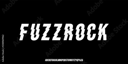 Fresh Music Styles Font. Creative Font. Punk Rock Font. Pop Punk. Rock Font Uppercase and Number. For Fashion, Sports, Urban Design, Vector illustration.