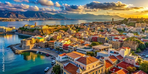 Crete, Greece: High-Resolution Aerial View of Major Cities & Landscapes