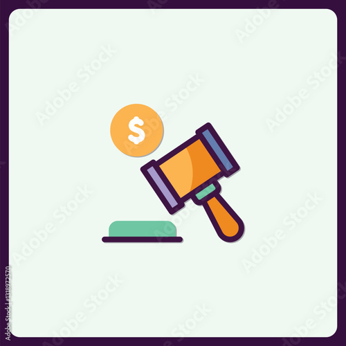 Auction icon representing financial decisions and legal implications