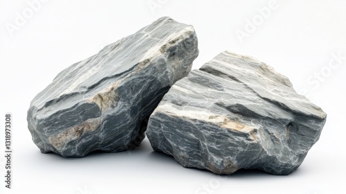 Rocas grises sobre fondo blanco
