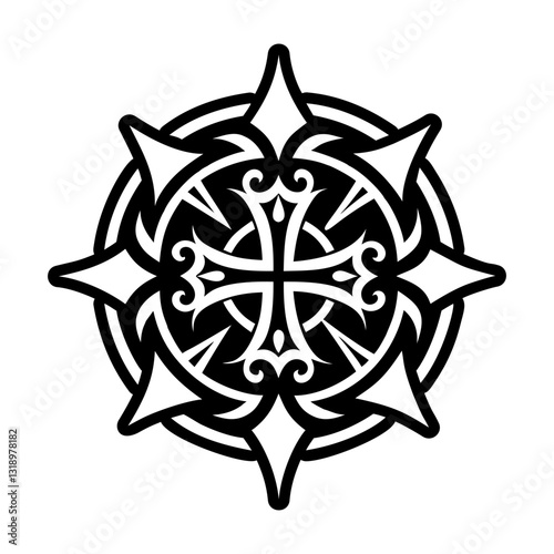 Collection of Templar Knight Symbols Glyph Icons  

