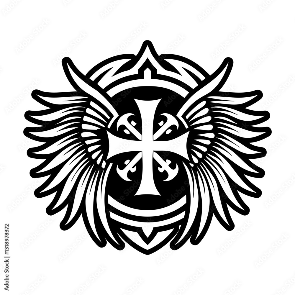 Fototapeta premium Collection of Templar Knight Symbols Glyph Icons