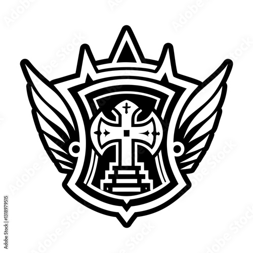 Collection of Templar Knight Symbols Glyph Icons  

