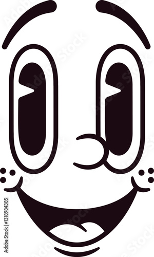 Traditional mascot emotion with smile
