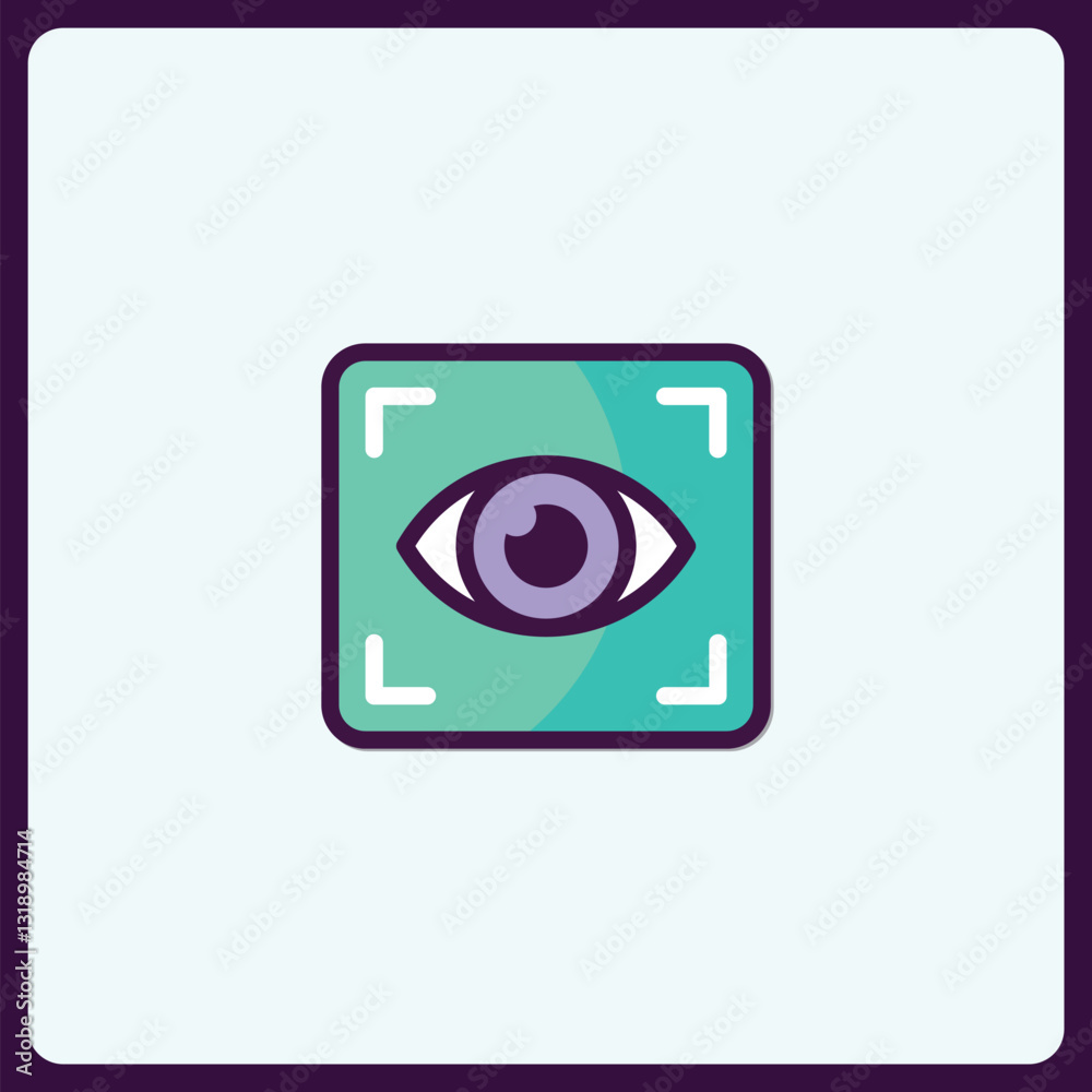 Geometric eye symbol for surveillance technology and data privacy concept Geometric eye symbol for surveillance technology and data privacy concept